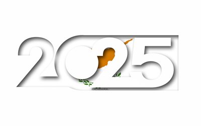 2025 키프로스, 흰색 배경, 키프로스, 최소 예술, 2025 키프로스 개념, 사이프러스 2025, 키프로스의 깃발, 2025 키프로스 배경, 키프로스 깃발