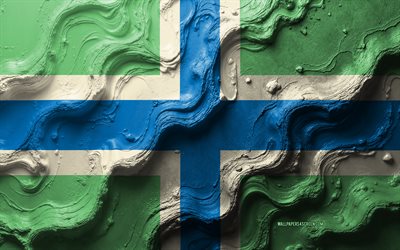 bandera de gloucestershire, 4k, textura de onda de piedra, bandera 3d gloucestershire, inglaterra, banderas de los condados ceremoniales de inglaterra, gloucestershire