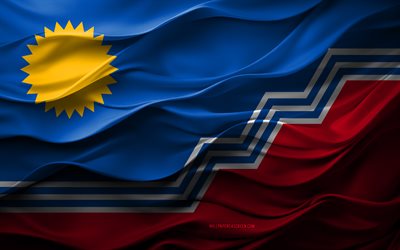 4k, flagg till sioux falls, södra dakota, amerikanska städer, 3d sioux falls flag, usa, sioux falls flag, 3d  konsistens, sioux falls, amerikanska nationella symboler, 3d  konst