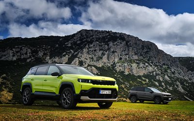 Jeep Compass e-Hybrid, 4k, mountains, 2026 cars, offroad, crossovers, EU-spec, Gray Jeep Compass, 2026 Jeep Compass, american cars, Jeep