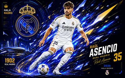 راؤول أسينسيو, نادي ريال مدريد لكرة القدم, فن المعجبين, خلفية رقمية بيضاء مجردة, راؤول أسينسيو نادي ريال مدريد, الفن الإبداعي, شعار نادي ريال مدريد لكرة القدم, راؤول أسينسيو ريال مدريد, كرة القدم, ريال مدريد