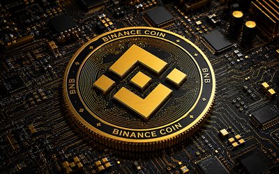 شعار عملة بينانس, 4k, خلفية التكنولوجيا الذهبية, عملة بينانس, blockchain, بنك بي إن بي, شعار عملة binance, علامة عملة binance, بينانس, عملة مشفرة, شعار binance coin ثلاثي الأبعاد
