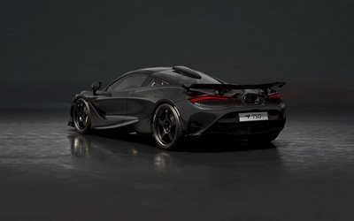 2025, McLaren 750S Le Mans, 4k, rear view, exterior, black supercars, black McLaren 750S, hypercars, British supercars, black 750S, McLaren