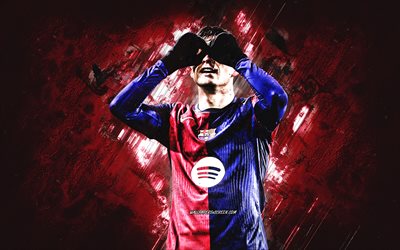 pedri, fc barcelona, fondo de piedra burdeos, pedri barcelona, jugador de fútbol español, arte grune, la liga, cataluña, españa, fútbol americano, pedro gonzález lópez, pedri fc barcelona