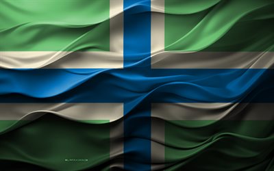 4k, Flag of Gloucestershire, Ceremonial counties of England, 3d Gloucestershire flag, England, Gloucestershire flag, 3d texture, Day of Gloucestershire, English national symbols, 3d art, Gloucestershire