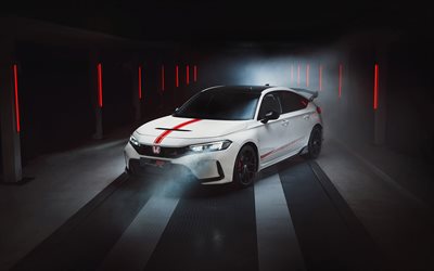 2026, Honda Civic Type R Ultimate Edition, 4k, front view, exterior, white Honda Civic, tuning, Civic Type R, Japanese cars, Honda