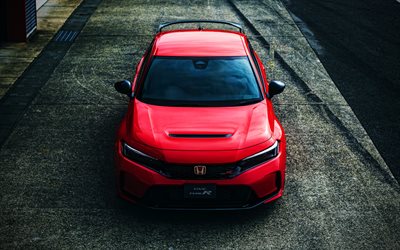honda civic type r, 4k, ajuste, 2025 carros, vista frontal, red honda civic, 2025 honda civic type r, carros japoneses, honda, hdr