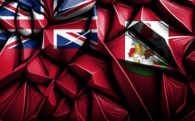 बरमूडा का झंडा, 4k, 3 डी रचनात्मक बनावट, बरमूडा 3 डी ध्वज, उत्तरी अमेरिका, बरमूडा झंडा, 3 डी कला, बरमूडा