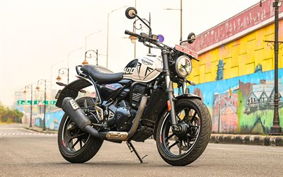 triumph speed 400, 4k, スーパーバイク, 2024バイク, 道, 2024 triumph speed 400, 勝利