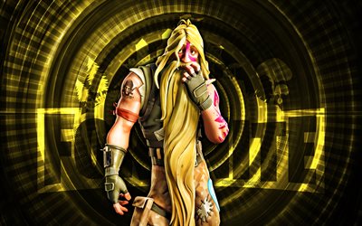 bunker jonesy fortnite, 4k, keltainen kierretausta, fortnite, luova, bunkkeri jonesy iho, fortnite bunker jonesy skin, bunkkeri jonesy, fortnite  hahmot