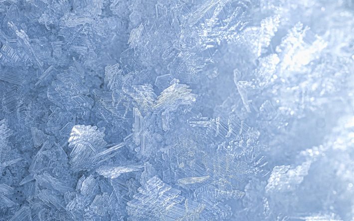 4k, ice texture, frozen water texture, ice background, winter texture, snowflakes, ice, snow