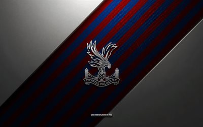 crystal palace fc logo, 4k, stahlhintergrund, englischer fußballverein, rote blaue linien, crystal palace fc emblem, premier league, fußball, crystal palace fc, england, crystal palace fc logo aus metall, wappen des crystal palace fc