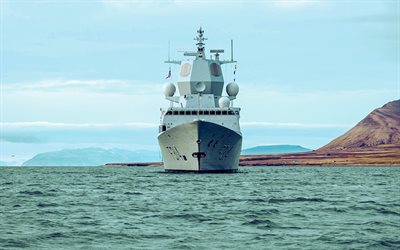 hnoms thor heyerdahl, f314, fragata norueguesa, vista frontal, marinha real norueguesa, forças armadas norueguesas, navios de guerra noruegueses