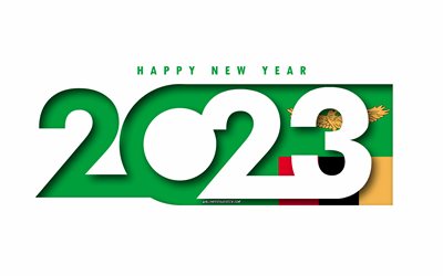yeni yılınız kutlu olsun 2023 zambiya, beyaz arkaplan, zambiya, minimal sanat, 2023 zambiya kavramları, zambiya 2023, 2023 seyşeller arka planı, 2023 yeni yılınız kutlu olsun zambiya