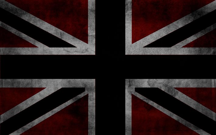 British flag, symbols, grunge, flag of Britain