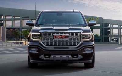 GMC Sierra Denali Ultimate, 2017, SUV, kamyon, büyük arabalar