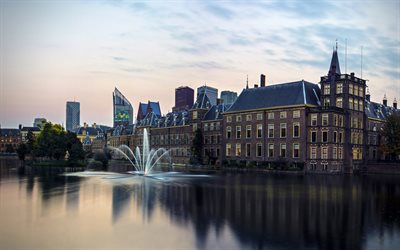 Hague, Netherlands, Binnenhof, city, old buildings