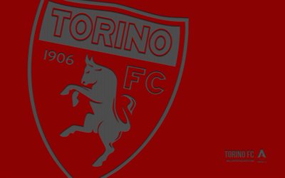 logo torino fc, 4k, background bordeaux, art di carbonio, emblema di torino fc, club di calcio italiano, serie a, italia, torino fc, calcio