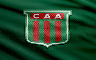 CA Agropecuario fabric logo, 4k, green fabric background, Primera Nacional, bokeh, soccer, CA Agropecuario logo, football, CA Agropecuario emblem, CA Agropecuario, Argentine football club, Agropecuario FC