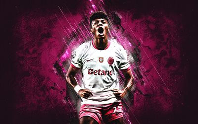 alisson santos, sporting cp, jogador de futebol brasileiro, alisson de almeida santos, fundo de pedra rosa, futebol, alisson santos sporting