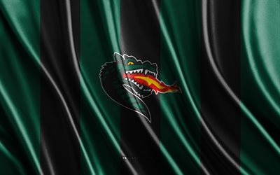 4k, logotipo dos blazers da uab, ncaa, textura de seda preta verde, bandeira dos blazers da uab, clube de futebol americano, bandeira de seda, emblema dos blazers uab, eua, distintivo uab blazers, blazers uab