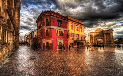 square, cordoba, andalusien, spanien, hdr