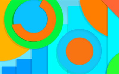 malzeme tasarımı, 4k, çember, geometrik şekiller, renkli soyut arka planlar, yaratıcı, geometri, soyut arka planlar, geometrik sanat