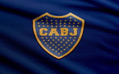 logotipo de tela de boca juniors, 4k, fondo de tela azul, división de primera argentina, bokeh, fútbol, logotipo de boca juniors, fútbol americano, emblema de boca juniors, ca boca juniors, cabj, club de fútbol argentino, boca juniors fc