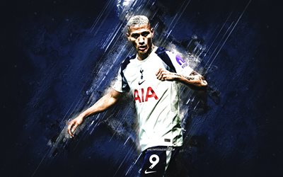 richarlison, tottenham hotspur, fondo de piedra azul, arte grunge, celebración de gol, primera división, richarlison tottenham, futbolistas brasileños, fútbol americano, richarlison de andrade, tottenham hotspur fc, richarlison tottenham hotspur
