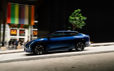 4k, kia ev4 sedan gt line, noite, carros 2026, vista lateral, carros elétricos, especificação au, kia ev4 sedã, 2026 kia ev4 sedan gt line, carros sul coreanos, kia