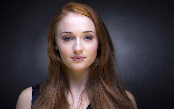 mädchen, sophie turner-schauspielerin, 2015, schönheit, red-haired girl