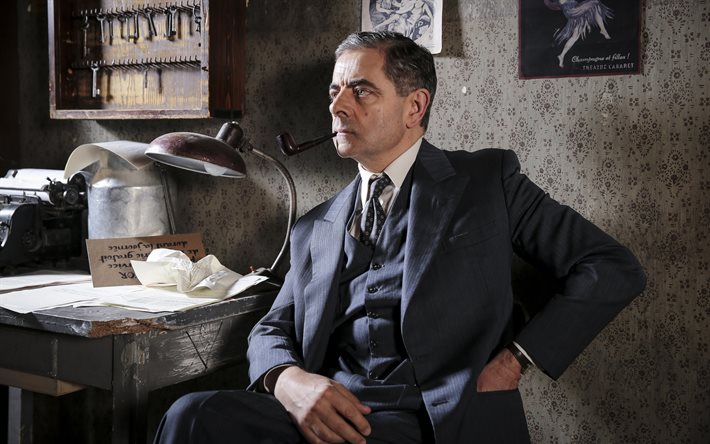 Maigret définit un piège, 2016, Rowan Atkinson, le détective Jules Maigret