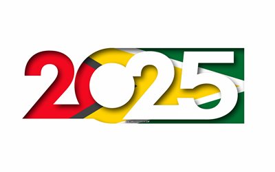 2025 Guyana, white background, Guyana, minimal art, 2025 Guyana concepts, Guyana 2025, flag of Guyana, 2025 Guyana background, Guyana flag