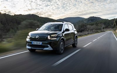 citroen c3 aircross hybrid, 4k, yol, 2025 arabalar, farlar, 2025 citroen c3 aircross, fransız arabaları, citroen