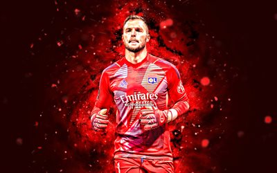 lucas perri, 4k, néons rouges, lyon, ligue 1, footballeurs brésiliens, lucas perri 4k, football, lyon fc, olympique lyonnais, lucas perri lyon