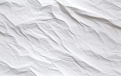 weiß zerknittertes papier, 4k, altes papier, grunge  hintergründe, zerknitterte papiertexturen, weißer papierhintergrund, alte papiertexturen, weißes papier