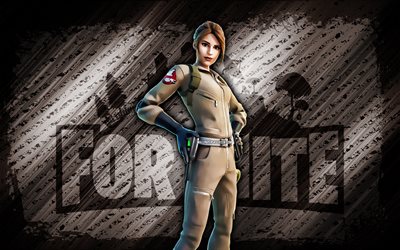 aura analyzer fortnite, 4k, fond de diagonale brun, grunge, fortnite, œuvres d'art, skin de l'analyseur aura, personnages fortnite, analyseur aura, skin de l'analyseur de fortnite aura