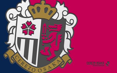 logo cerezo osaka, 4k, fond rose, carbone, emblème cerezo osaka, club de football japonais, ligue j1, japon, cerezo osaka, football, cerezo osaka fc