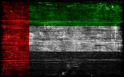 uae  träflagga, 4k, träregra flaggor, asiatiska länder, förenade arabemiratens flagga, förenade arabemiratens dag, asien, förenade arabemiratflaggan, förenade arabemiraten, uae