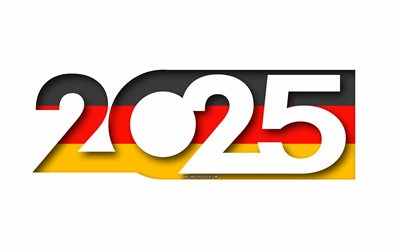 2025 독일, 흰색 배경, 독일, 최소 예술, 2025 독일 개념, 독일 2025, 독일의 깃발, 2025 독일 배경, 독일 깃발