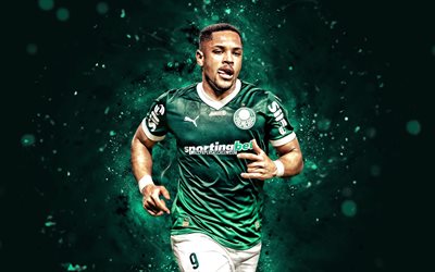 vitoriroque, 4k, vihreät neonvalot, palmeiras, brasilialainen serie a, brasilialaiset jalkapalloilijat, vitor roque 4k, jalkapallo, palmeiras fc, sociedade esportiva palmeiras, se palmeiras, vitor roque palmeiras