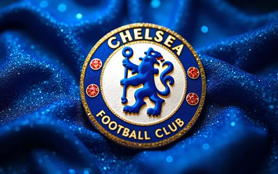 Chelsea FC diamonds logo, 4k, blue diamonds background, Chelsea FC logo, Chelsea FC emblem, England, Chelsea FC, football, Chelsea, Premier League