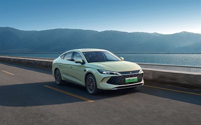 byd qin plus dm i, 4k, sahil, 2026 araba, hareket bulanıklığı, 2026 byd qin artı dm i, çin arabaları, byd