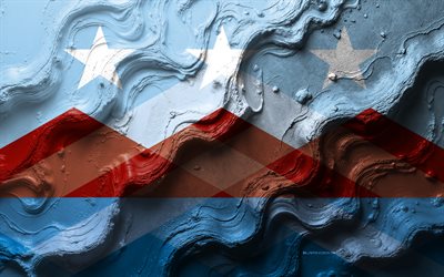 पियोरिया झंडा, 4k, पत्थर की लहर बनावट, अमेरिकी शहरों के झंडे, पियोरिया का झंडा, 3डी पियोरिया झंडा, यूएसए, पियोरिया शहर का झंडा, पेओरिया, एरिज़ोना