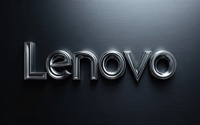 logotipo cromado da lenovo, 4k, fundo de metal cinza, emblema da lenovo, sinal lenovo, logotipo metálico da lenovo, fundo cinza elegante, logotipo da lenovo, lenovo