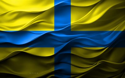 4k, bandera de parma, ciudades de italia, bandera de parma 3d, italia, textura 3d, parma, dia de parma, símbolos nacionales italianos, arte 3d, bandera de la ciudad de parma