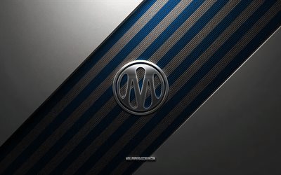 Olympique Marseille logo, 4k, steel background, French football club, blue white lines, Olympique Marseille 2026 logo, Ligue 1, Olympique Marseille, France, football, Olympique Marseille emblem, Olympique de Marseille