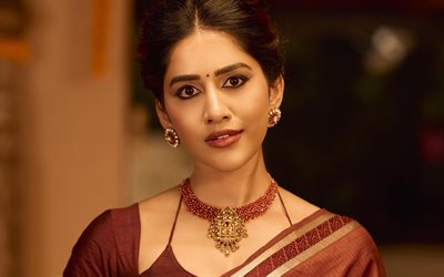 nabha natesh, 4k, saree, atriz indiana, bollywood, estrelas de cinema, fotos com nabha natesh, beleza, atriz popular, celebridade indiana, sessão fotográfica de nabha natesh