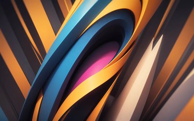 ondas coloridas en 3d, 4k, diseño de materiales, arte 3d, abstracción colorida, curvas coloridas en 3d, fondo ondulado abstracto, curvas abstractas, obra de arte, ondas abstractas, fondos abstractos