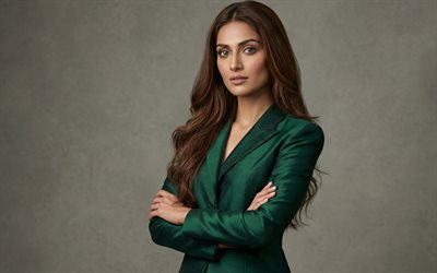 urvashi rautela, 4k, actrice indienne, séance photo, costume vert, bollywood, mannequin indien, séance photo d'urvashi rautela